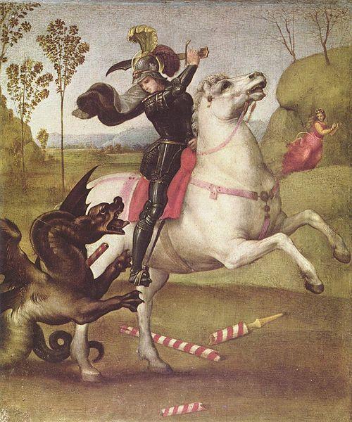 RAFFAELLO Sanzio Georg im Kampf mit dem Drachen oil painting image